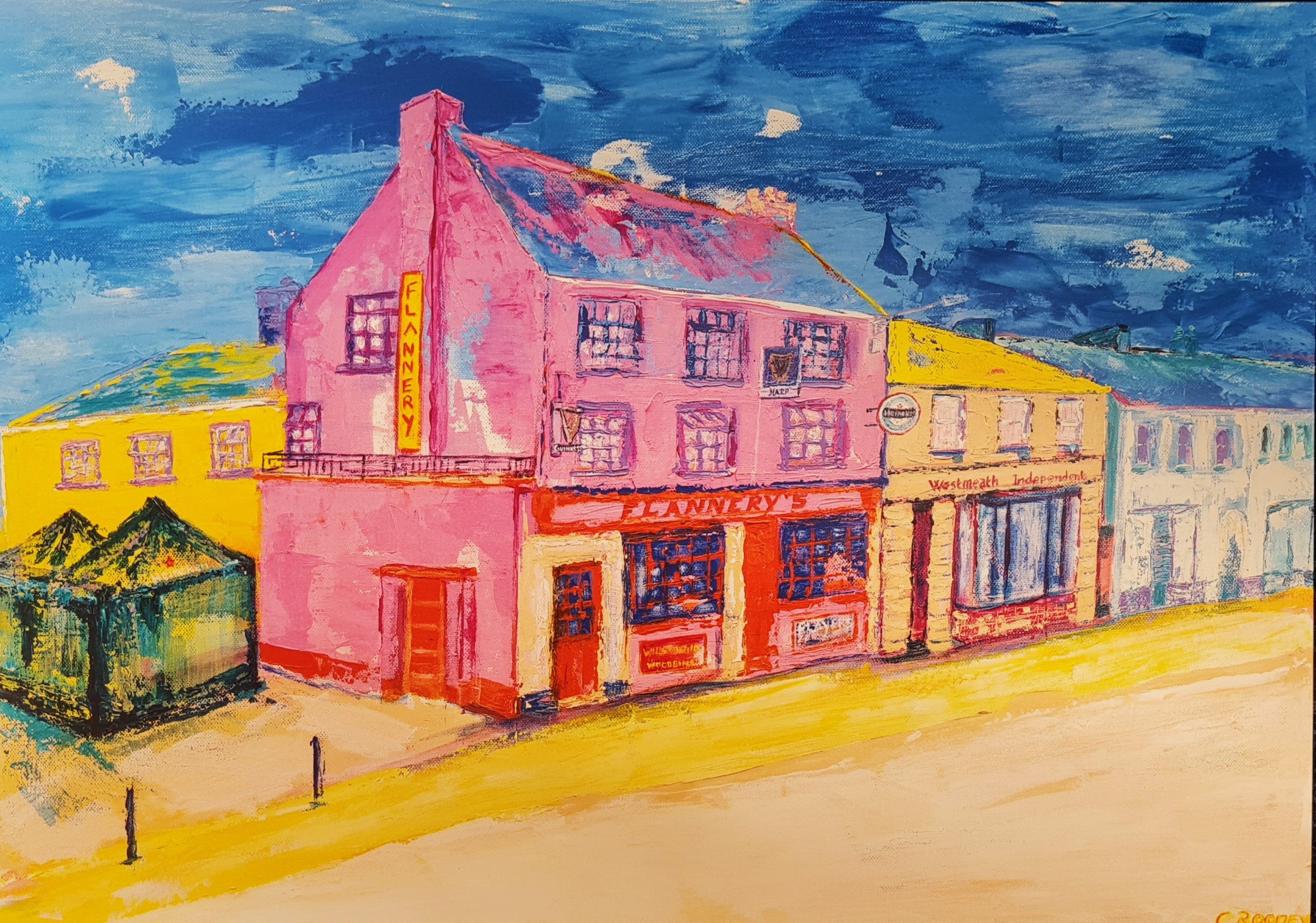 A4 print on card Flannery's pub Athlone