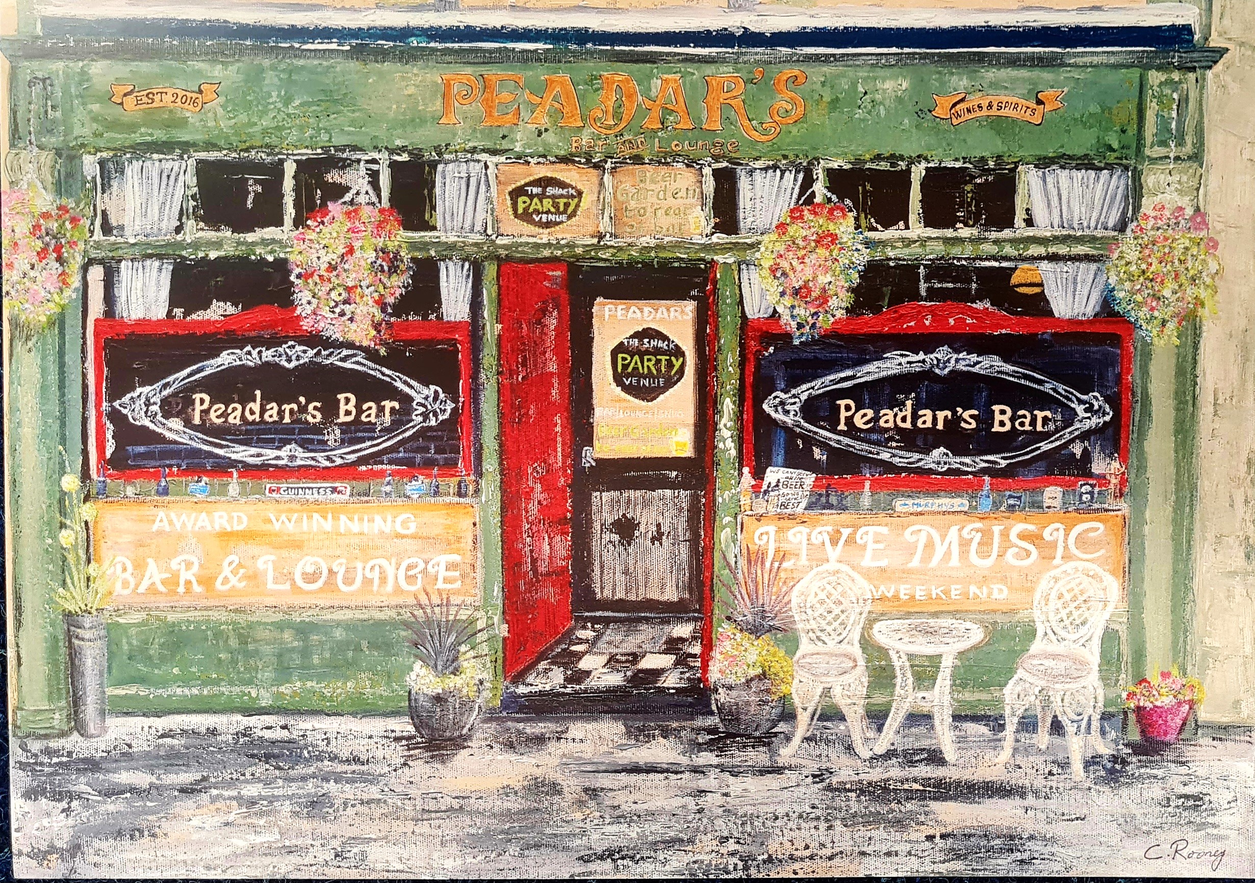 A4 print on card Peadars Bar Moate