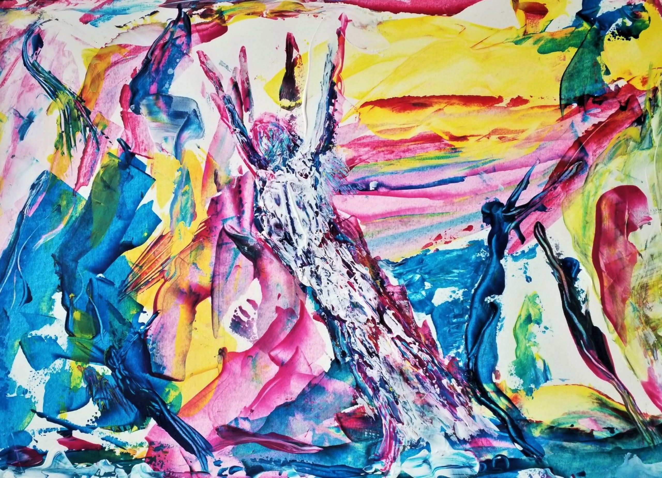 Powerful Erupting Lady Giclee Print 1