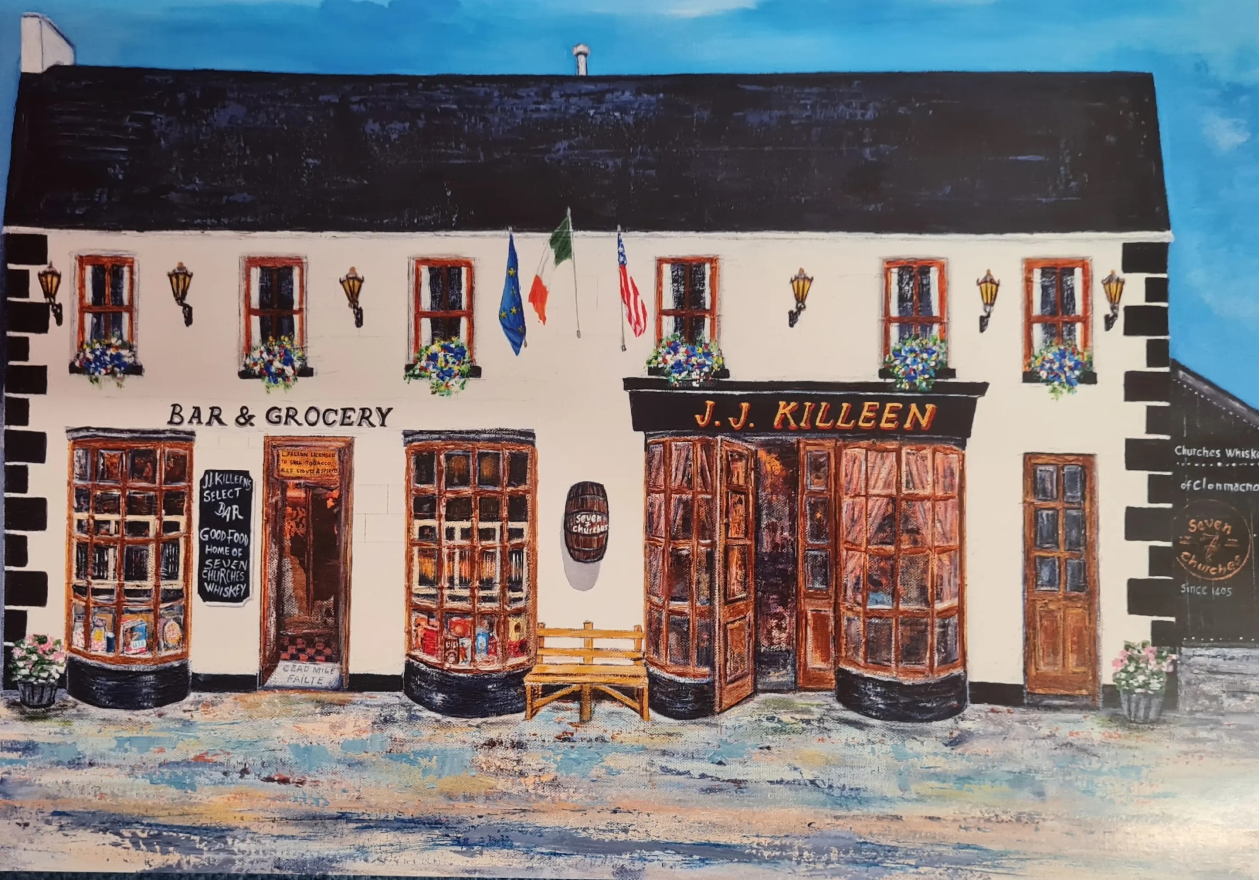 new J.J Killeens old world pub giclee print